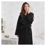 bathrobe black