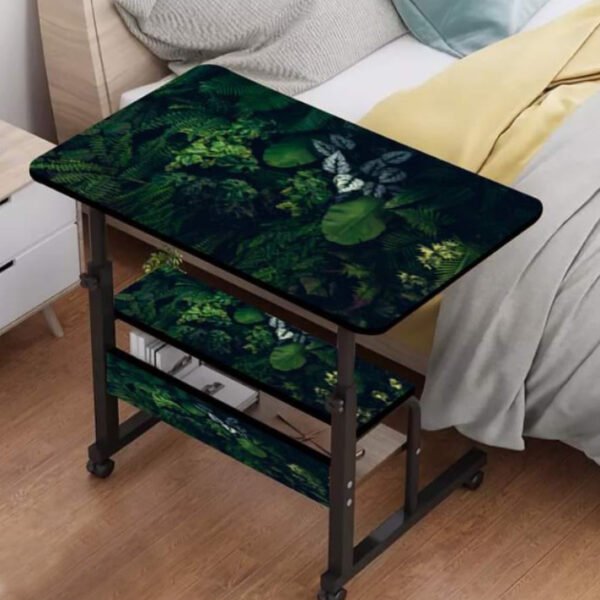Double Layer Table Black & Green Print Color