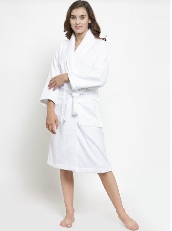 bathrobe white