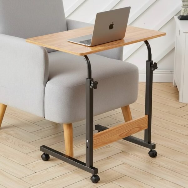 Singel Layer Table Wood & Black Color