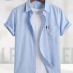 Short Sleeve Shirt 100% Ramie Cotton Fabric.