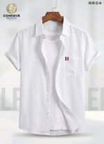 Short Sleeve Shirt 100% Ramie Cotton Fabric. - Image 2