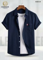 Short Sleeve Shirt 100% Ramie Cotton Fabric.