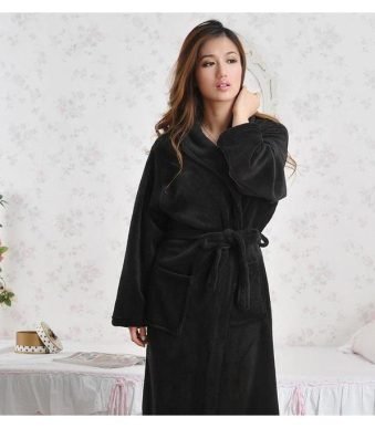 bathrobe black