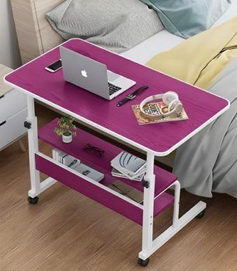 Double Layer Table Magenta Color