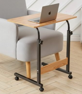 Singel Layer Table Wood & Black Color