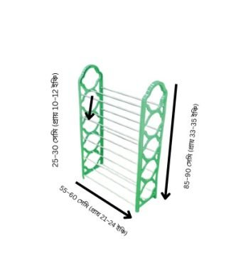 5 Layer Stainless Steel Shoe Rack
